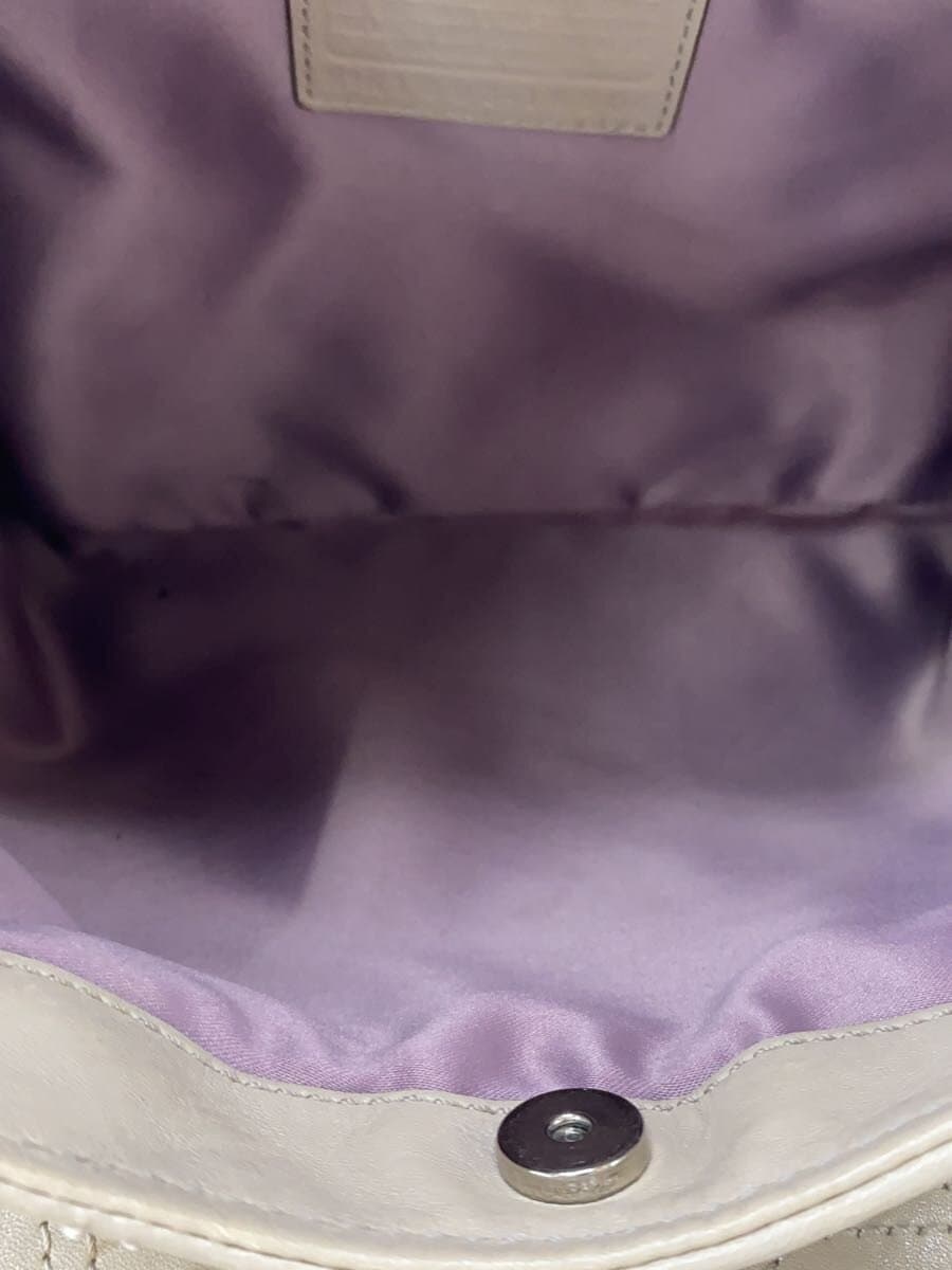 COACH Handbag Leather BEG 6