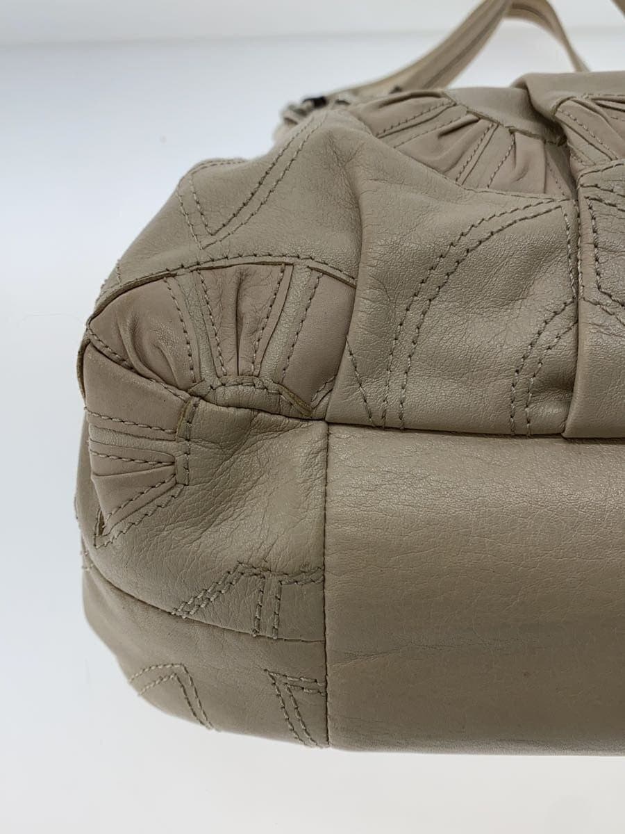 COACH Handbag Leather BEG 7