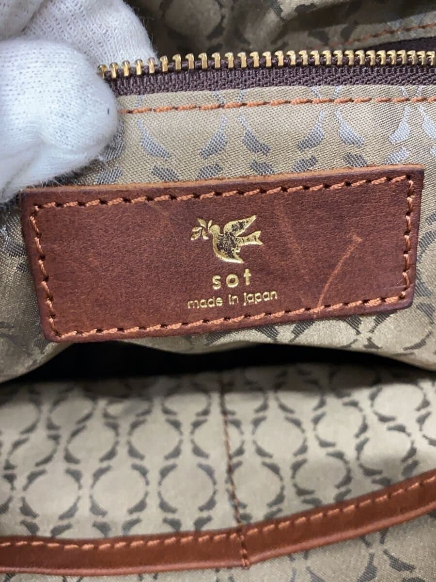 sot Tote Bag Leather BRW 5