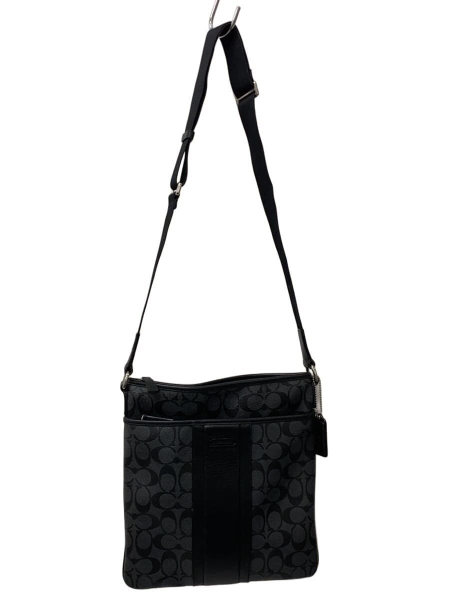 COACH Shoulder Bag Signature All-over Pattern Canvas BLK All-over Pattern F71131