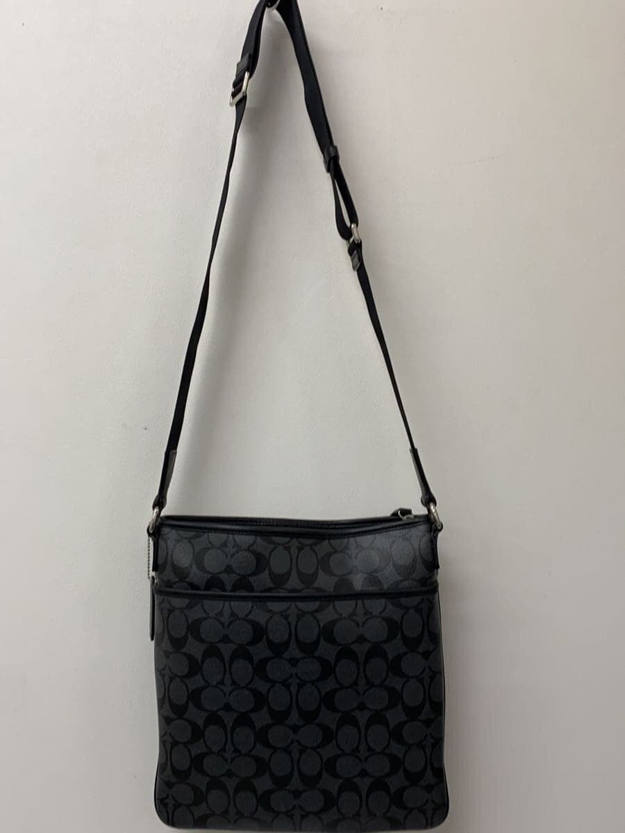 COACH Shoulder Bag Signature All-over Pattern Canvas BLK All-over Pattern F71131 3