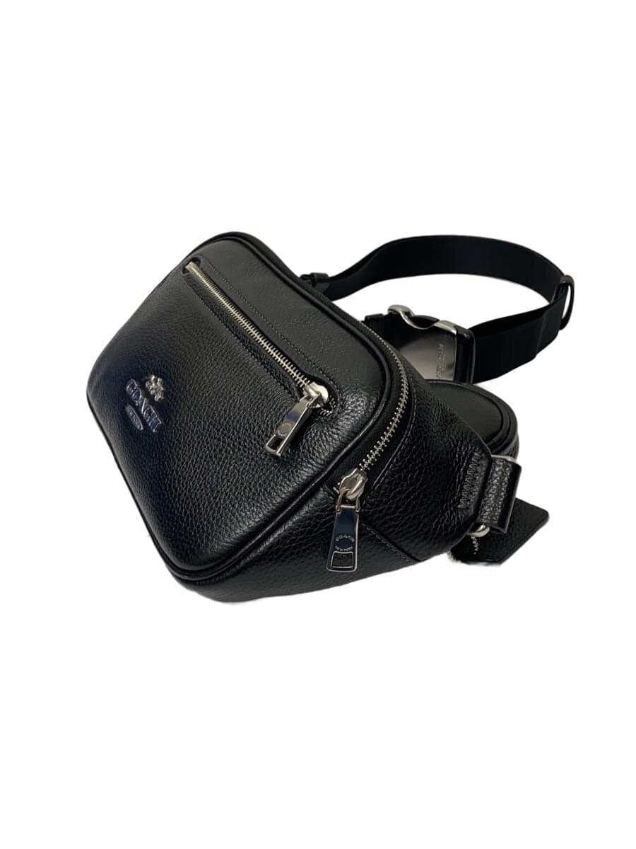 COACH Waist Bag Leather Black CJ507 2