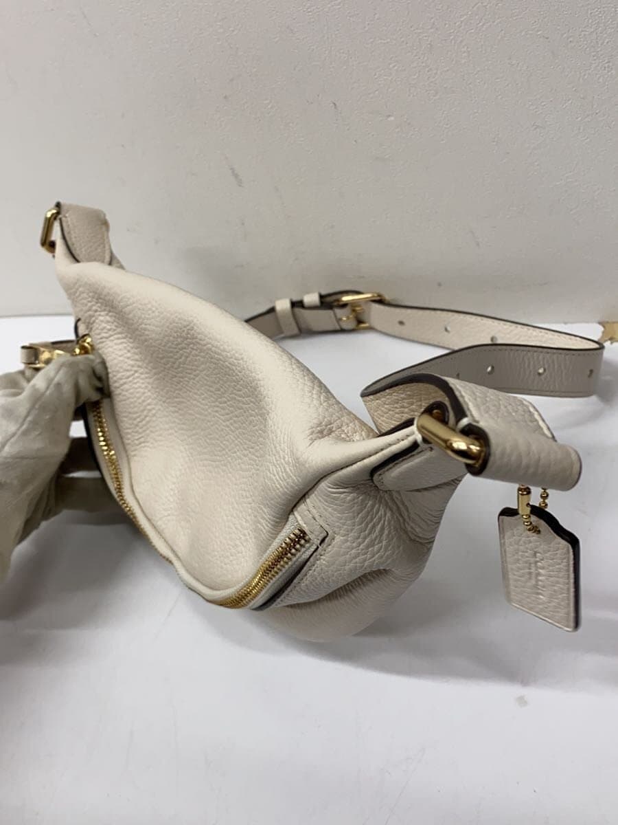 COACH shoulder bag leather WHT 2