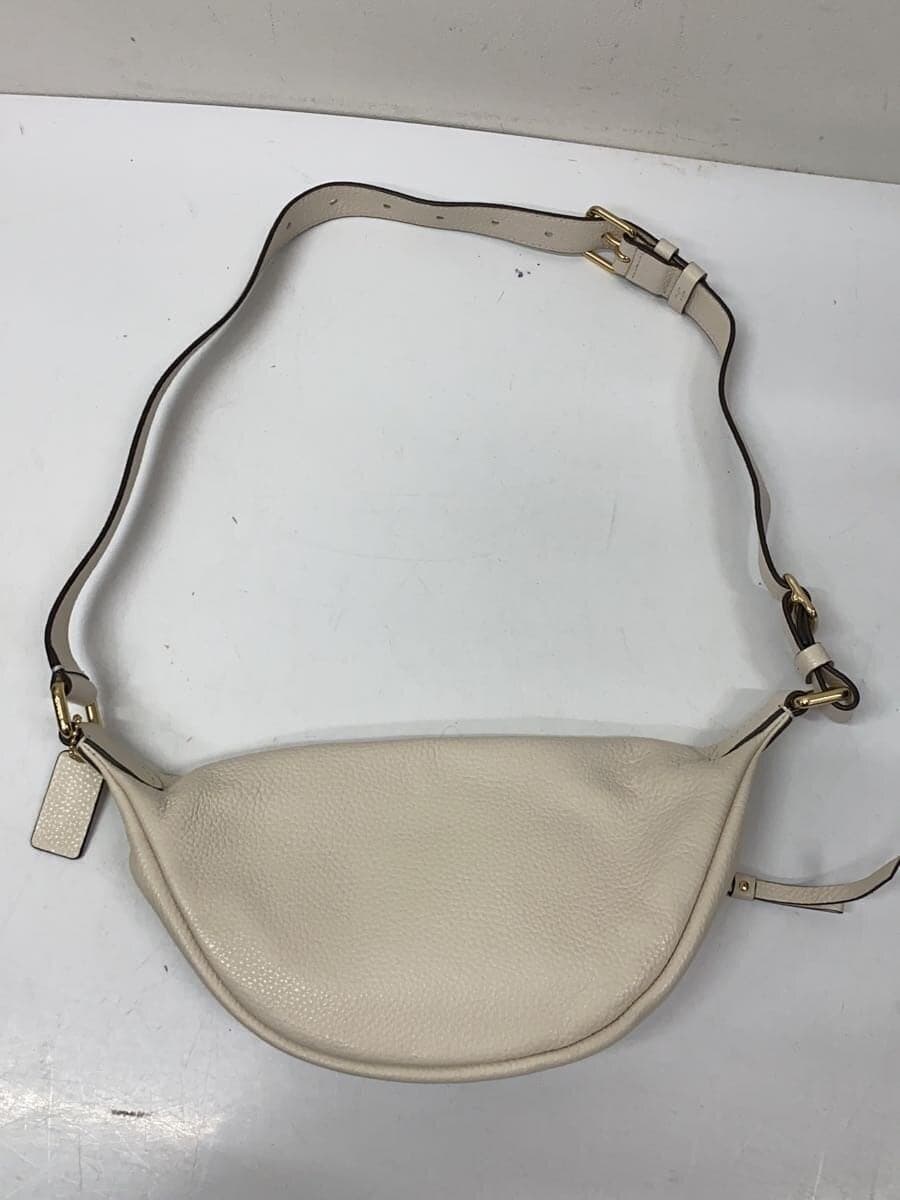 COACH shoulder bag leather WHT 3