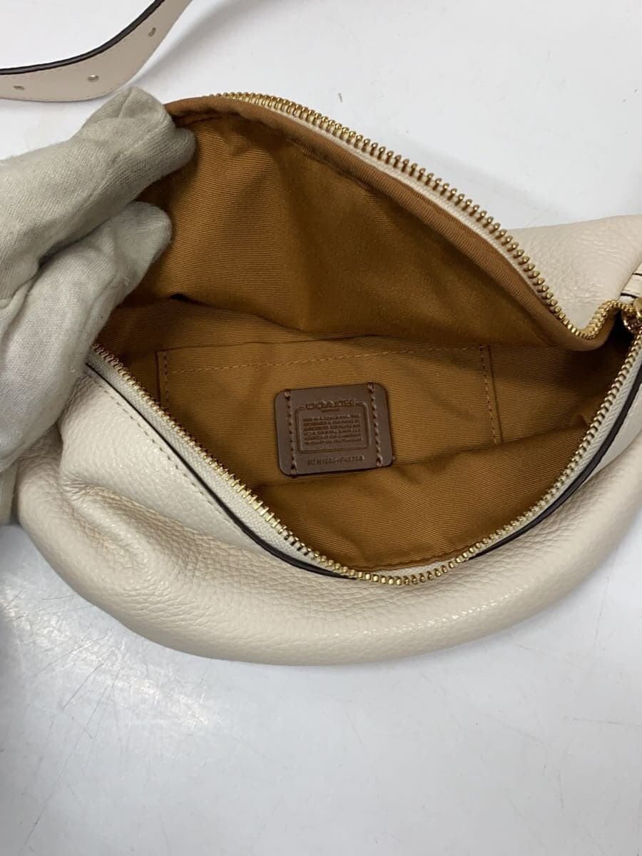 COACH shoulder bag leather WHT 6