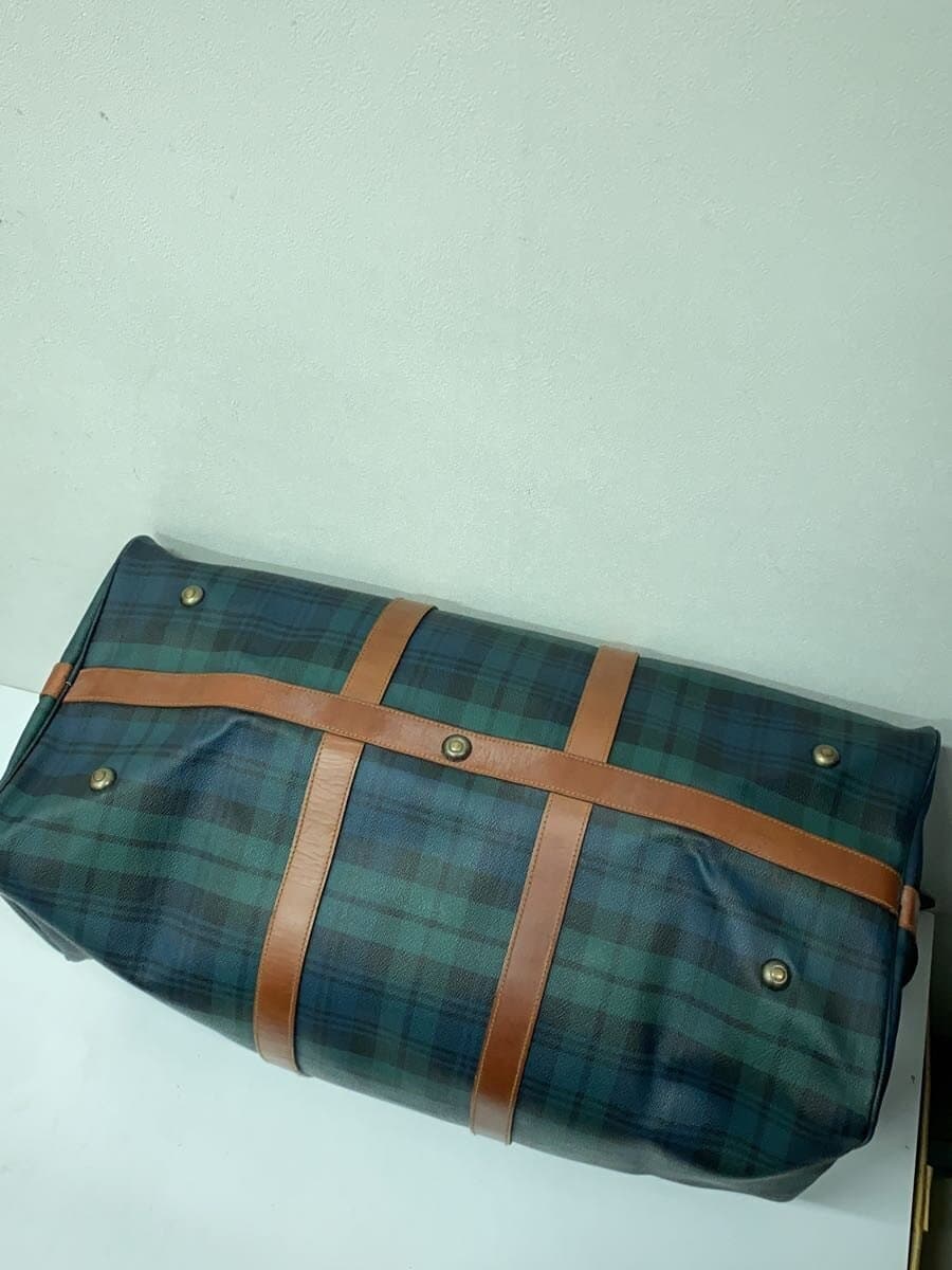 POLO RALPH LAUREN Boston Bag Leather Green Check 3