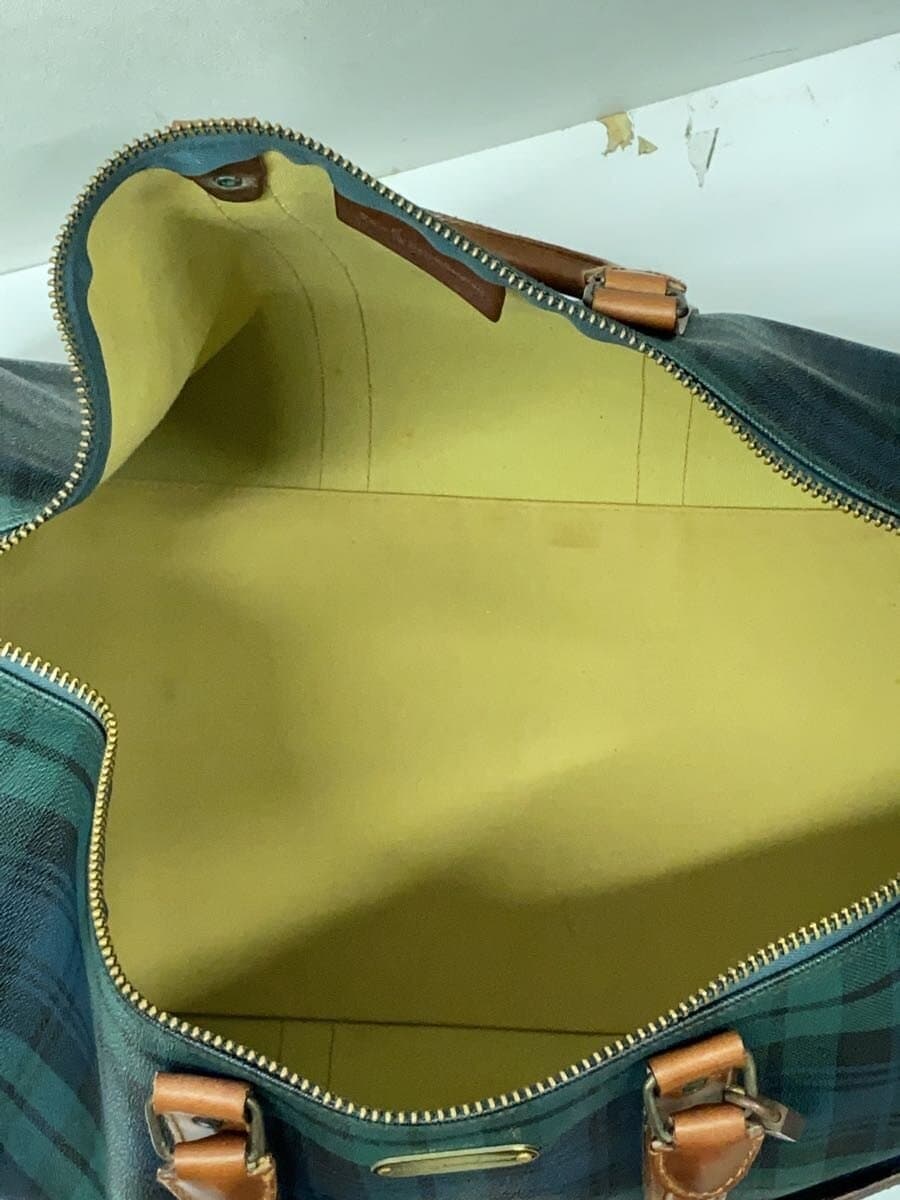 POLO RALPH LAUREN Boston Bag Leather Green Check 6