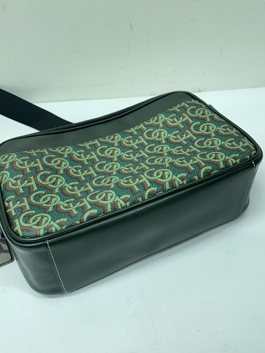 COACH Shoulder Bag Leather Green All-over Print CF484 3