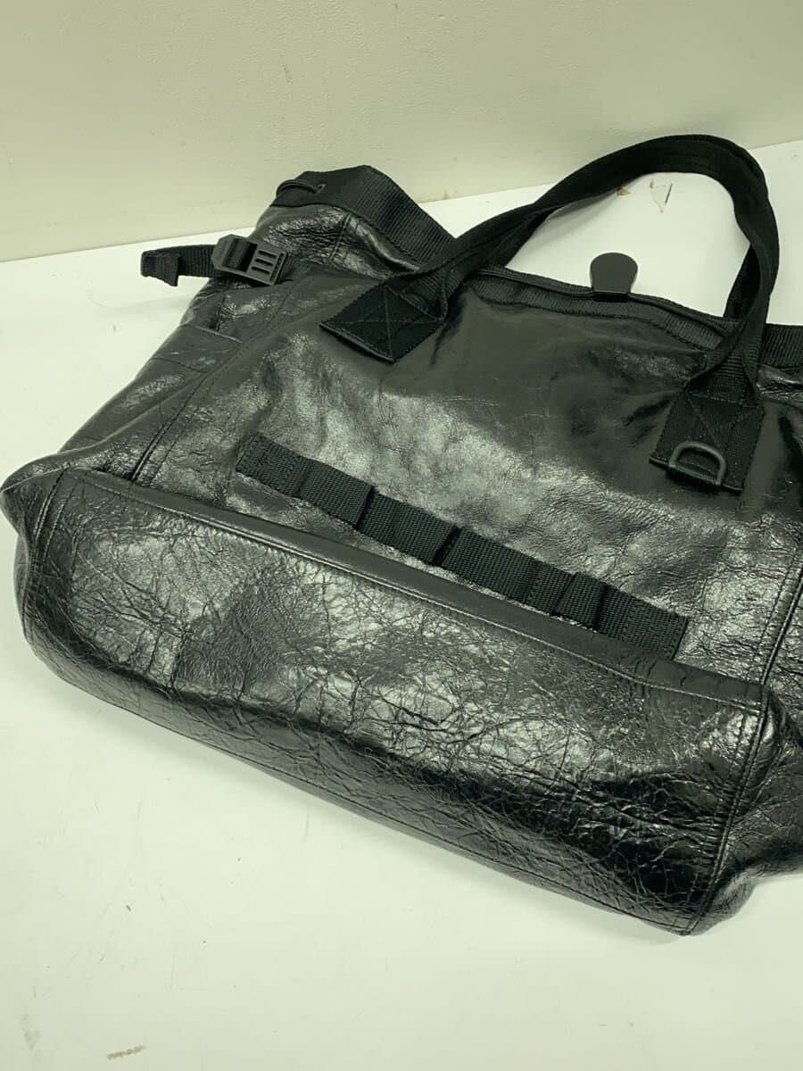 BALENCIAGA Tote Bag Leather Black 4