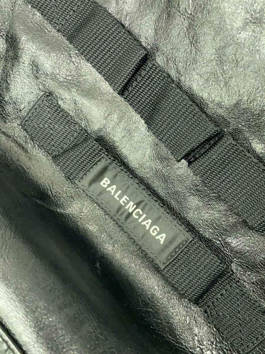 BALENCIAGA Tote Bag Leather Black 5