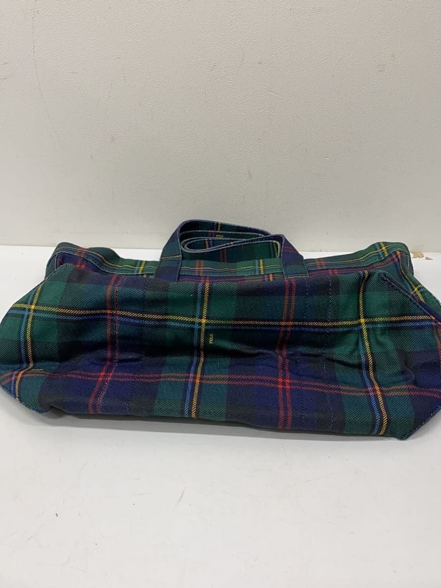 POLO RALPH LAUREN tote bag canvas GRN check 4