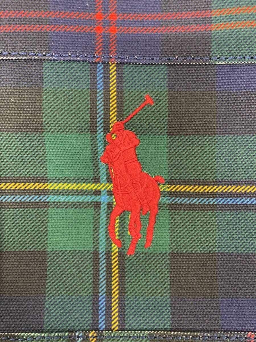 POLO RALPH LAUREN tote bag canvas GRN check 5