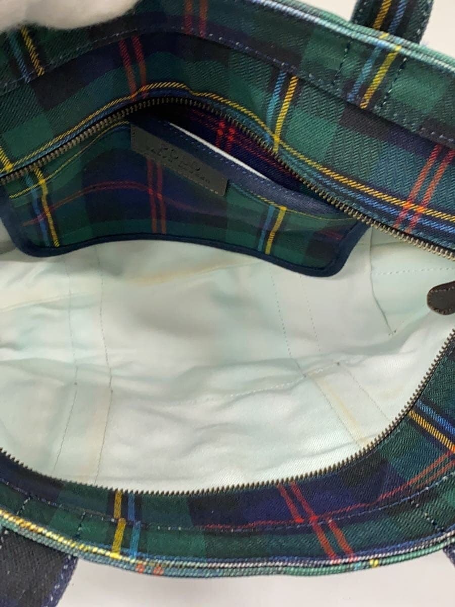POLO RALPH LAUREN tote bag canvas GRN check 7