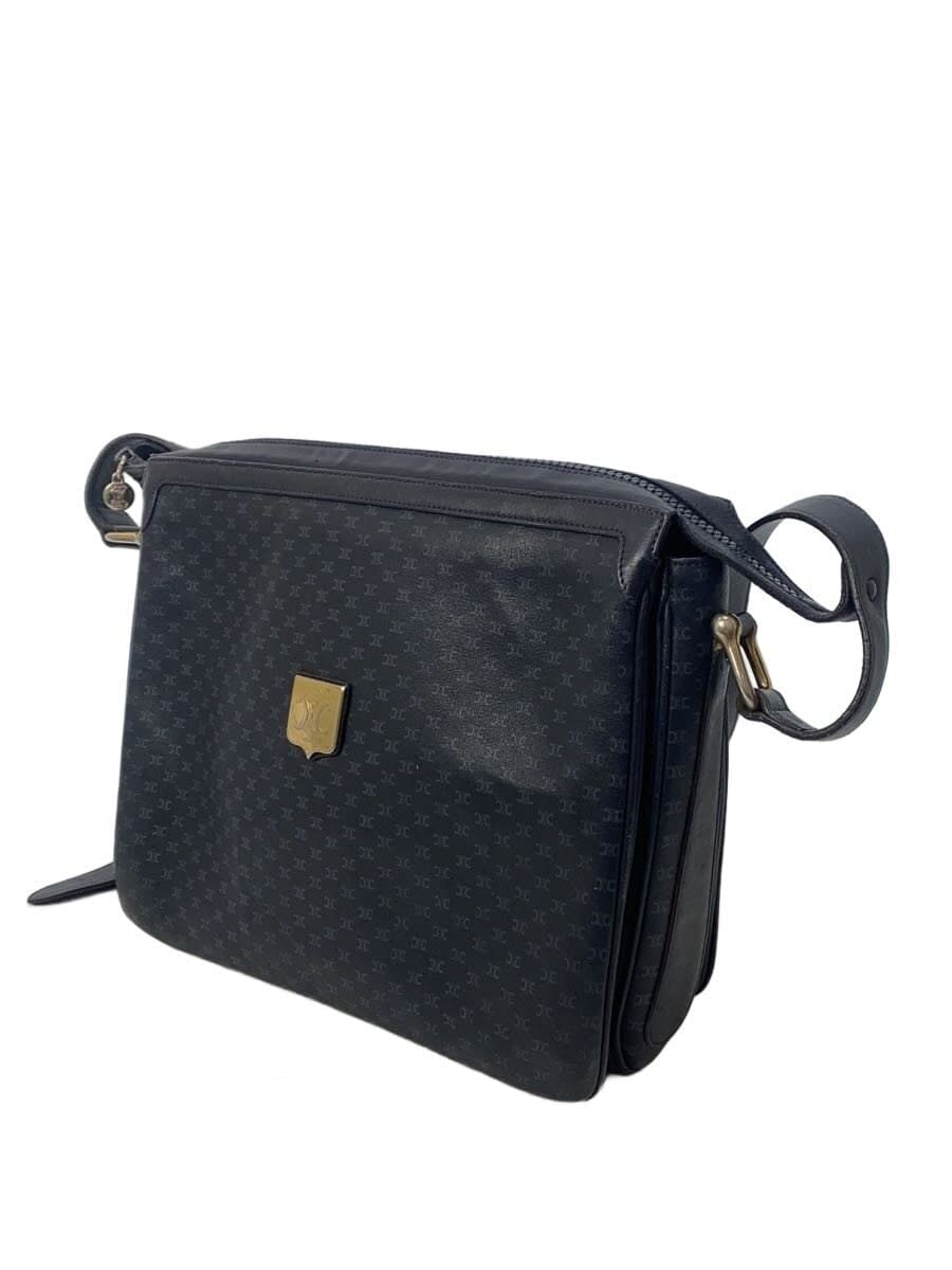 CELINE Shoulder Bag Leather NVY All Over Pattern 2