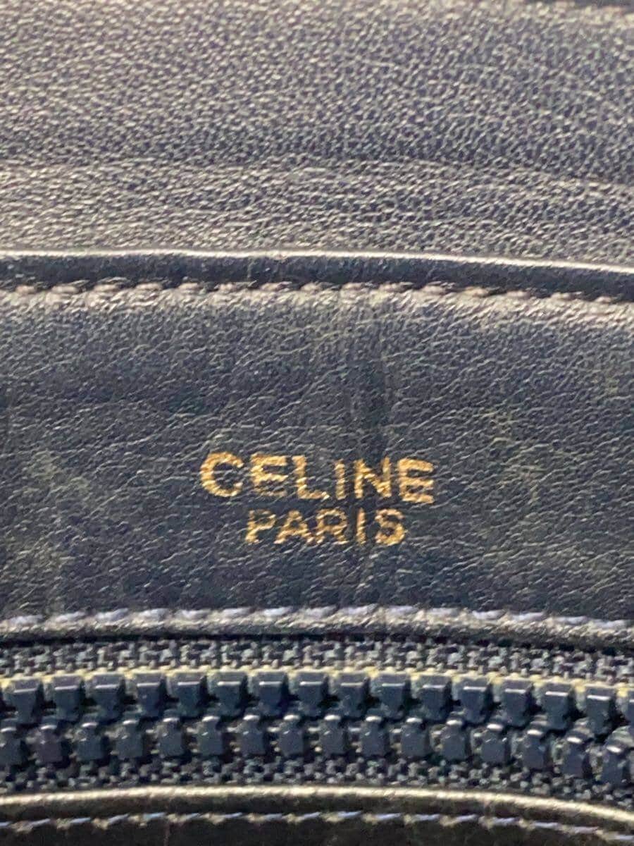 CELINE Shoulder Bag Leather NVY All Over Pattern 5