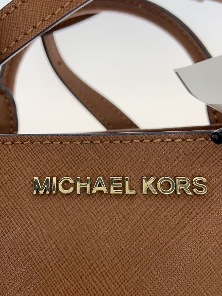 MICHAEL KORS Shoulder Bag Leather BRW Solid 35H7GD1C1L 2-Way Studs 5