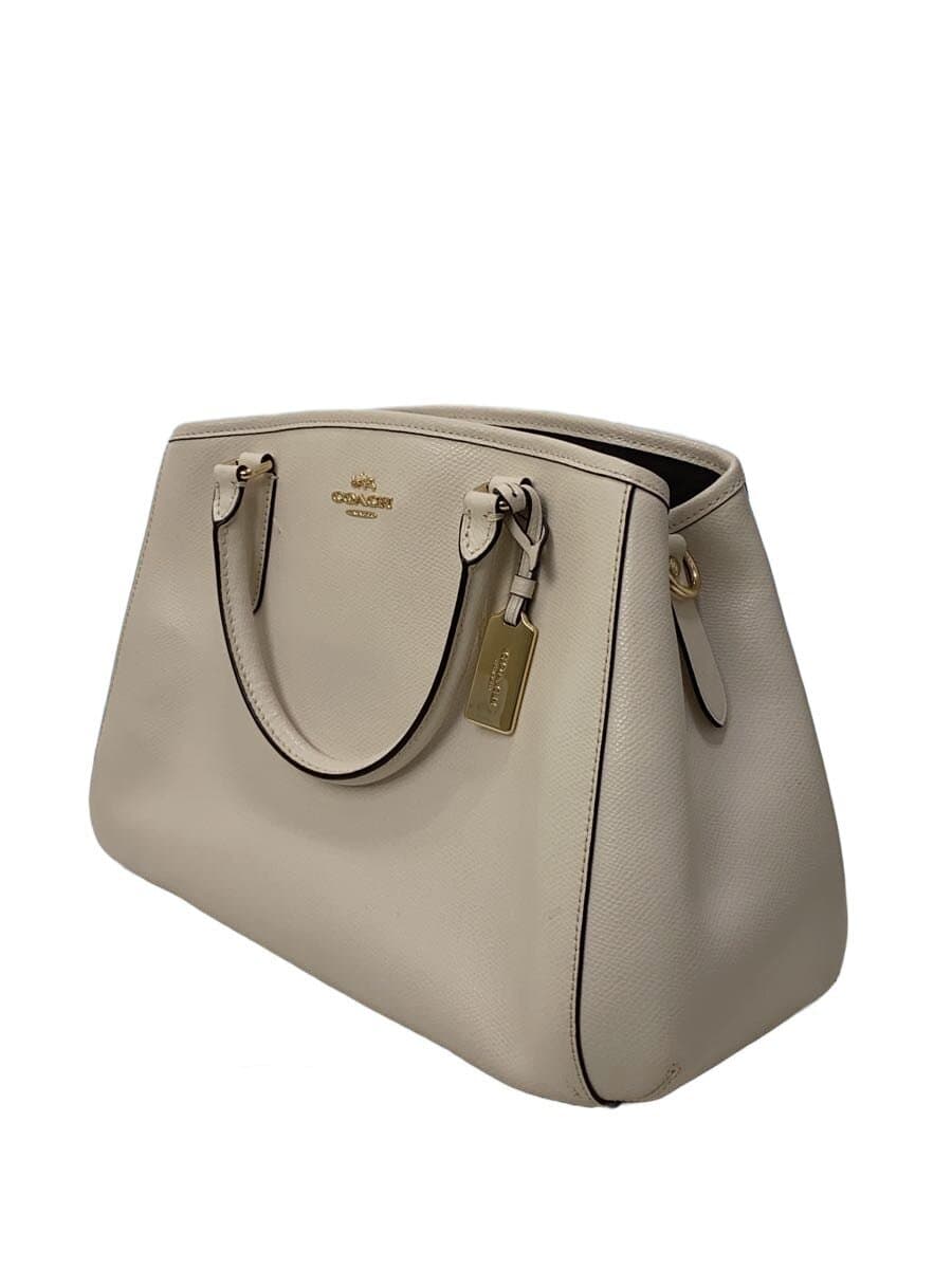 COACH Handbag Leather BEG With Stain Shoulder Missing Part 2