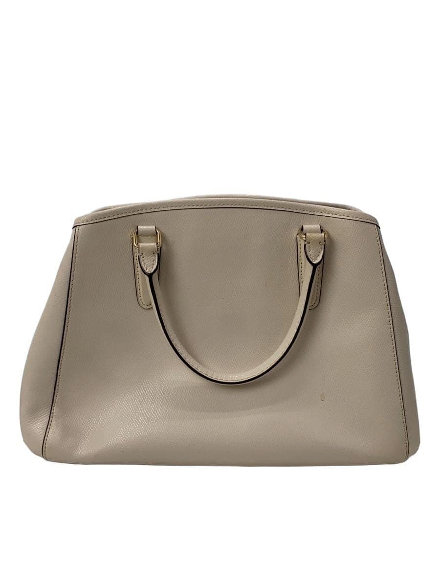 COACH Handbag Leather BEG With Stain Shoulder Missing Part 3