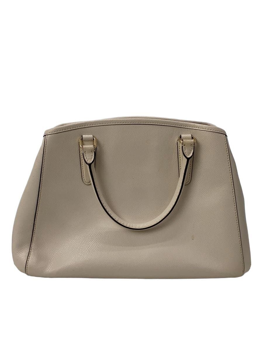 COACH Handbag Leather BEG With Stain Shoulder Missing Part 3