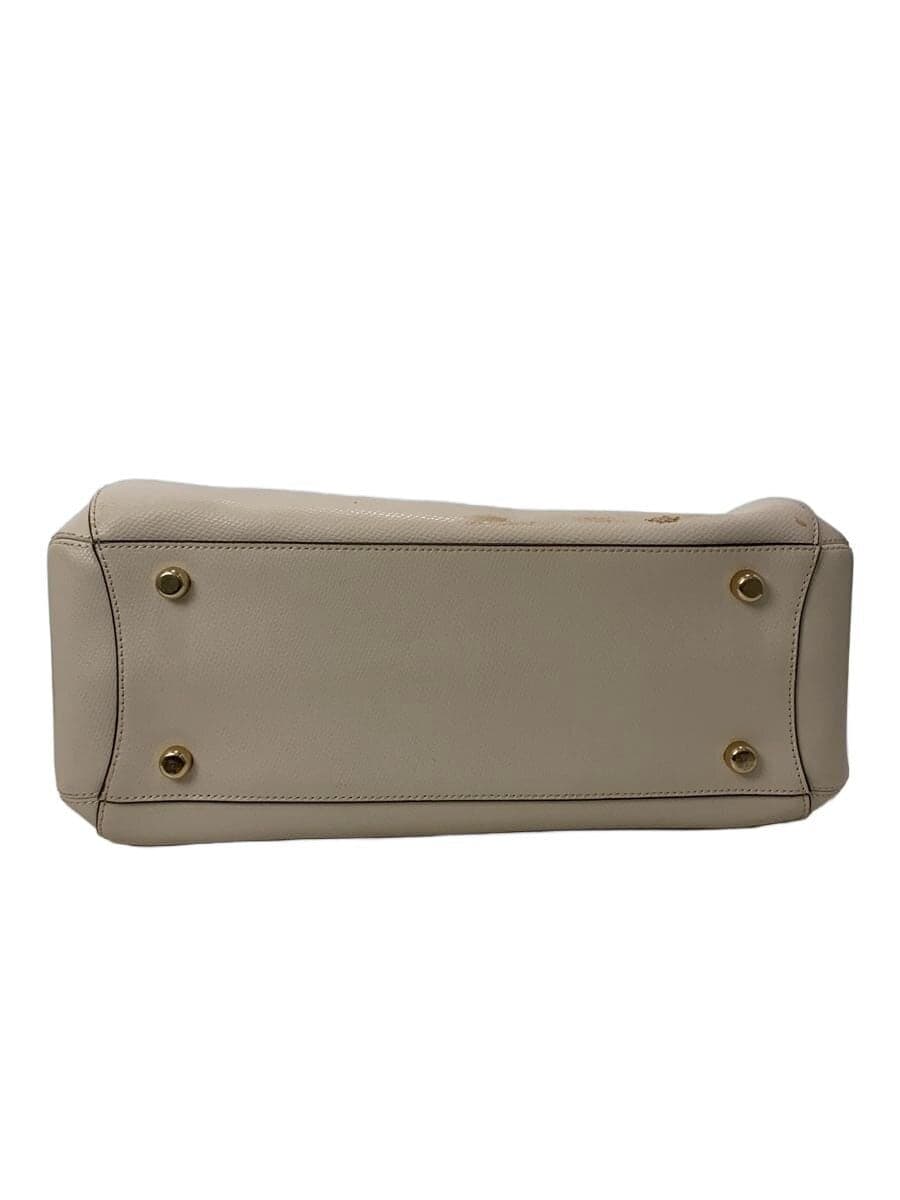 COACH Handbag Leather BEG With Stain Shoulder Missing Part 4