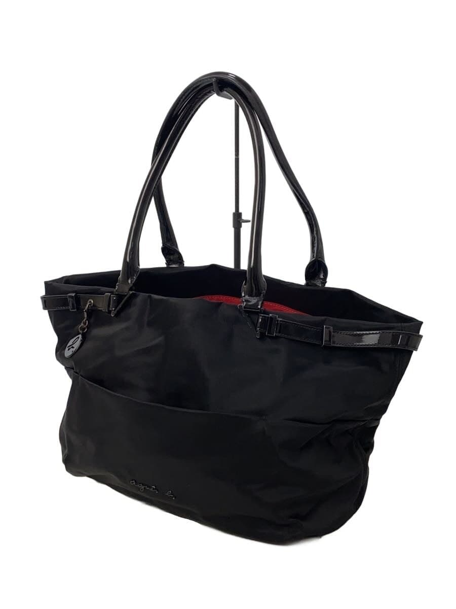 agnes b. tote bag nylon BLK plain 2