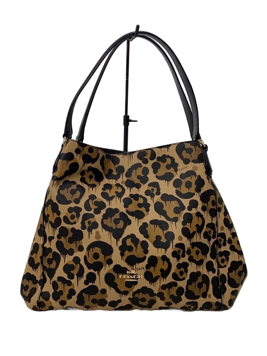 COACH tote bag leather CML leopard