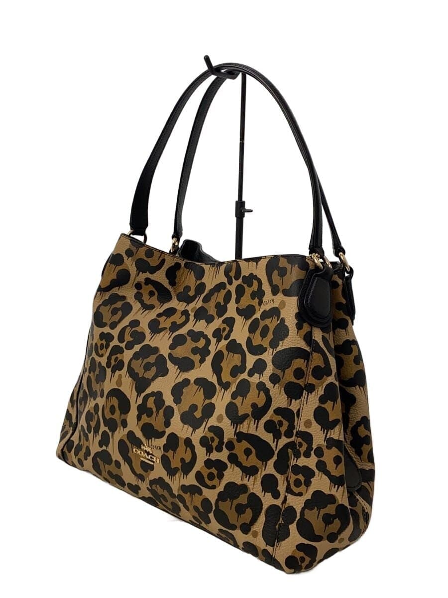 COACH tote bag leather CML leopard 2