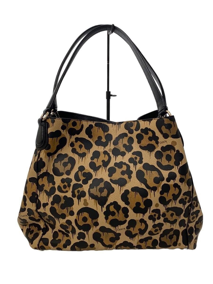 COACH tote bag leather CML leopard 3
