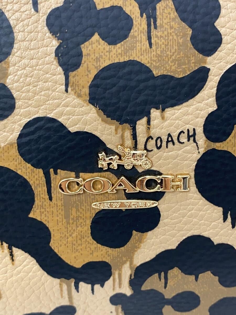 COACH tote bag leather CML leopard 5