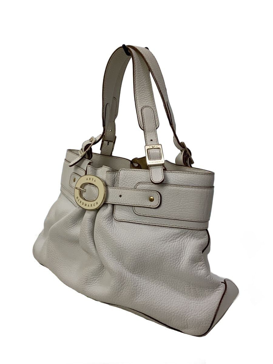 ANYA HINDMARCH handbag leather WHT some darkening present 2