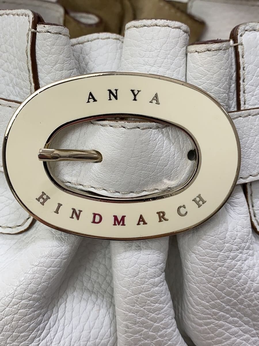 ANYA HINDMARCH handbag leather WHT some darkening present 5