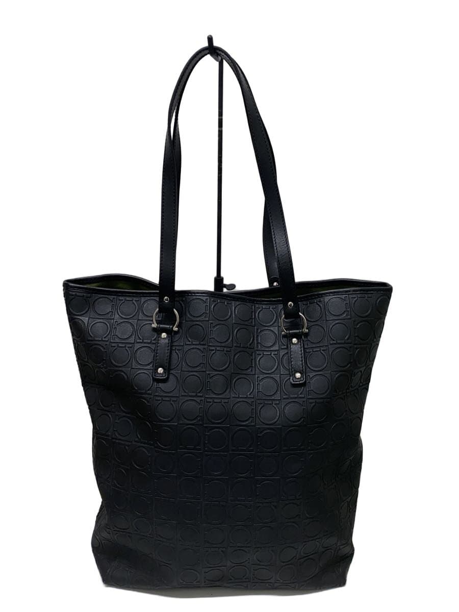 Salvatore Ferragamo Gancini Tote Bag PVC BLK 21 4909
