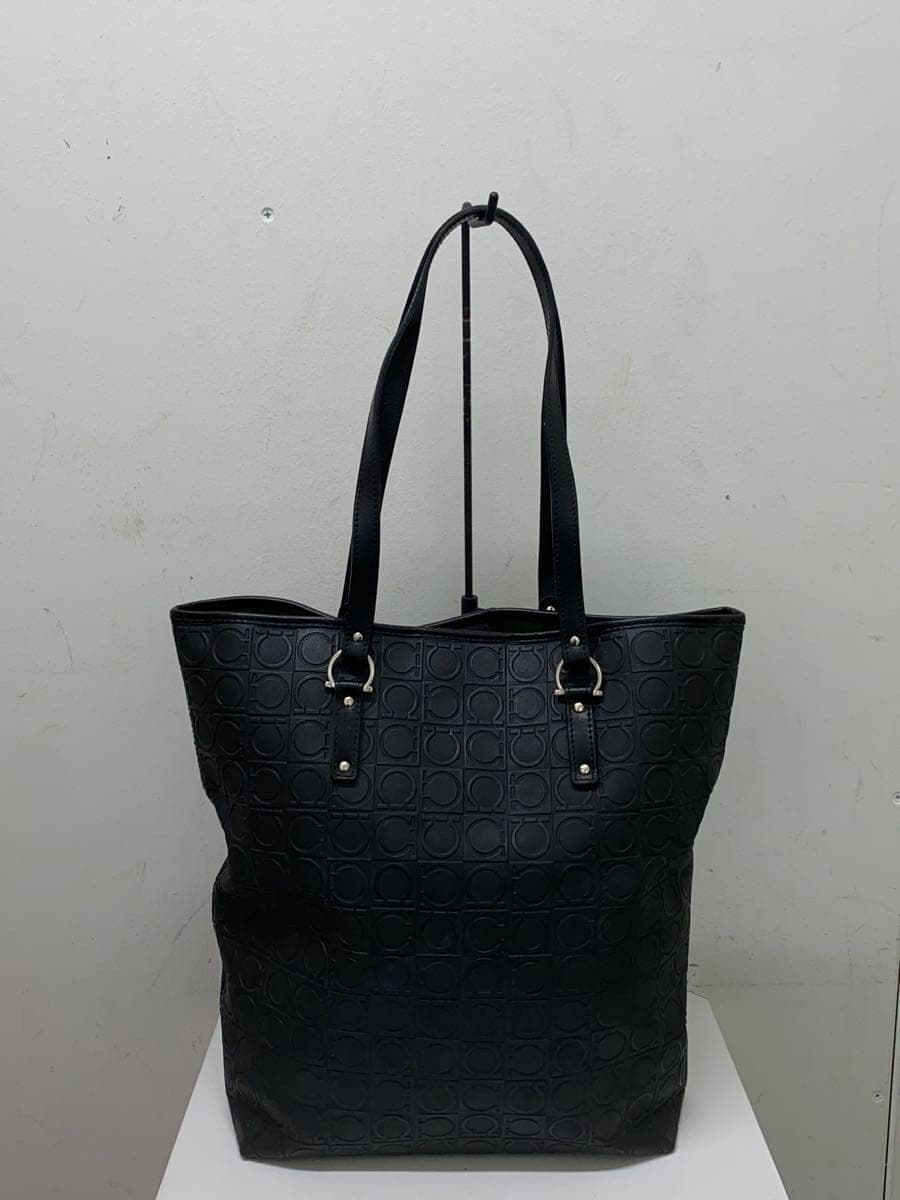 Salvatore Ferragamo Gancini Tote Bag PVC BLK 21 4909 3