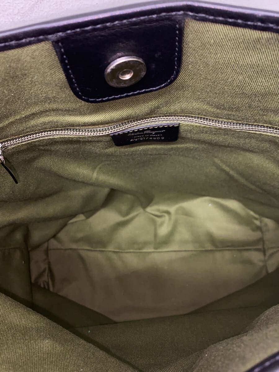 Salvatore Ferragamo Gancini Tote Bag PVC BLK 21 4909 6