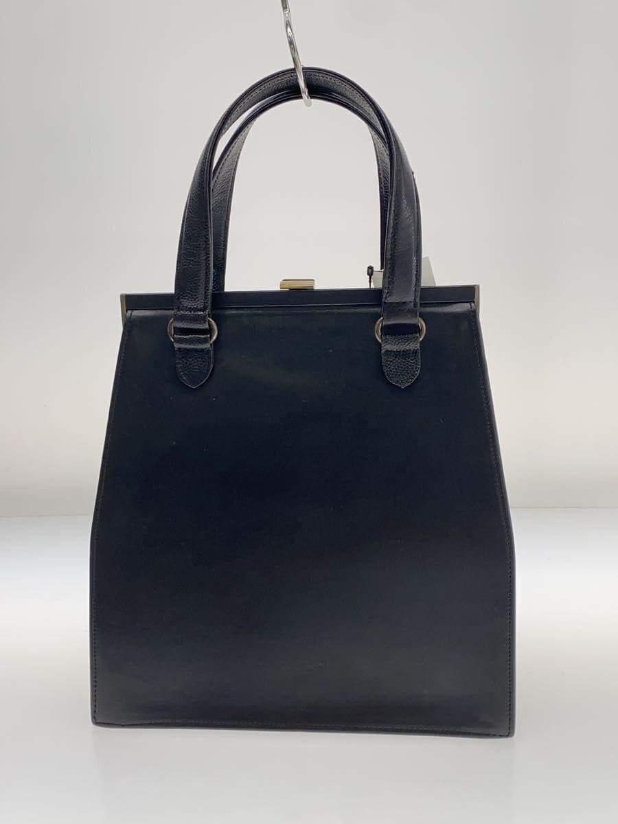 Jean Paul Gaultier logo embossed handbag leather BLK 3