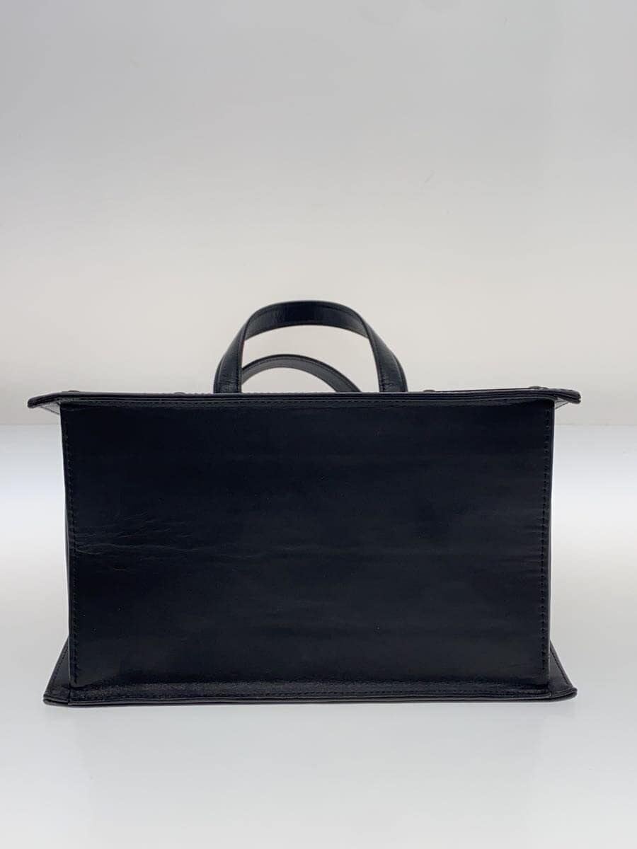 Jean Paul Gaultier logo embossed handbag leather BLK 4