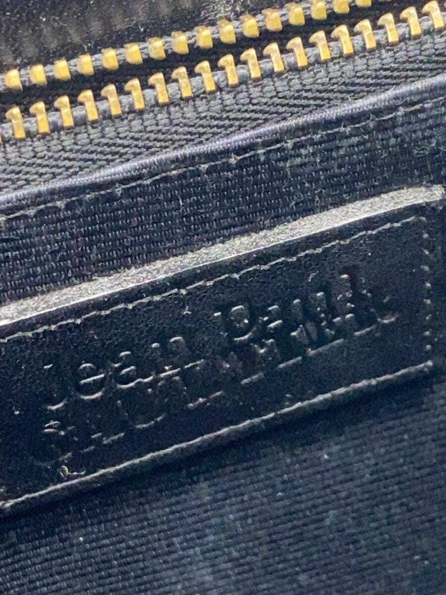 Jean Paul Gaultier logo embossed handbag leather BLK 5