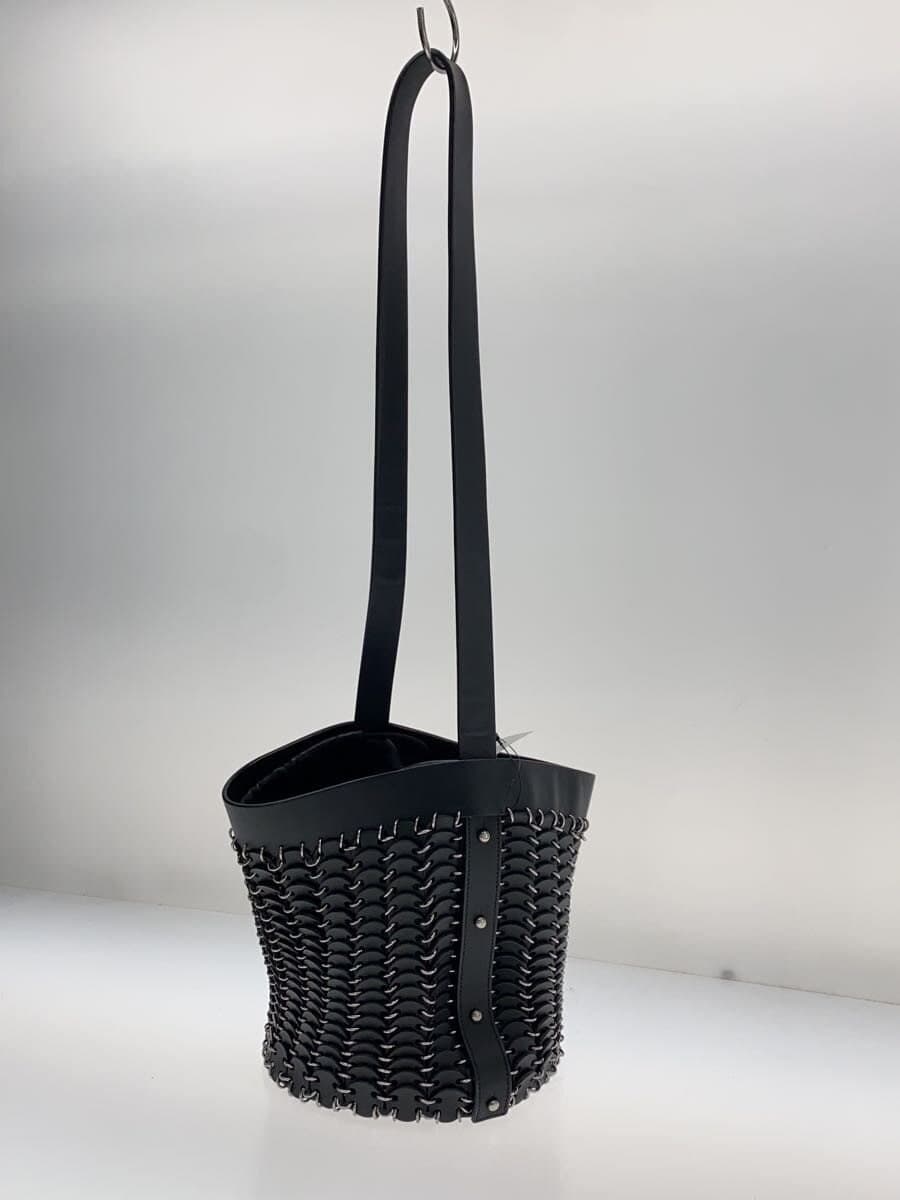 Paco Rabanne shoulder bag leather BLK 2
