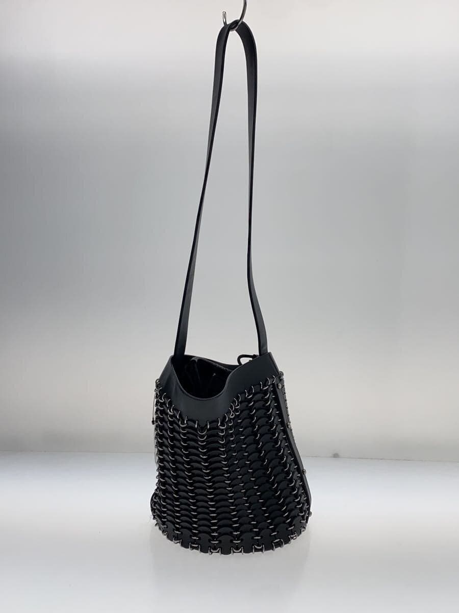 Paco Rabanne shoulder bag leather BLK 3