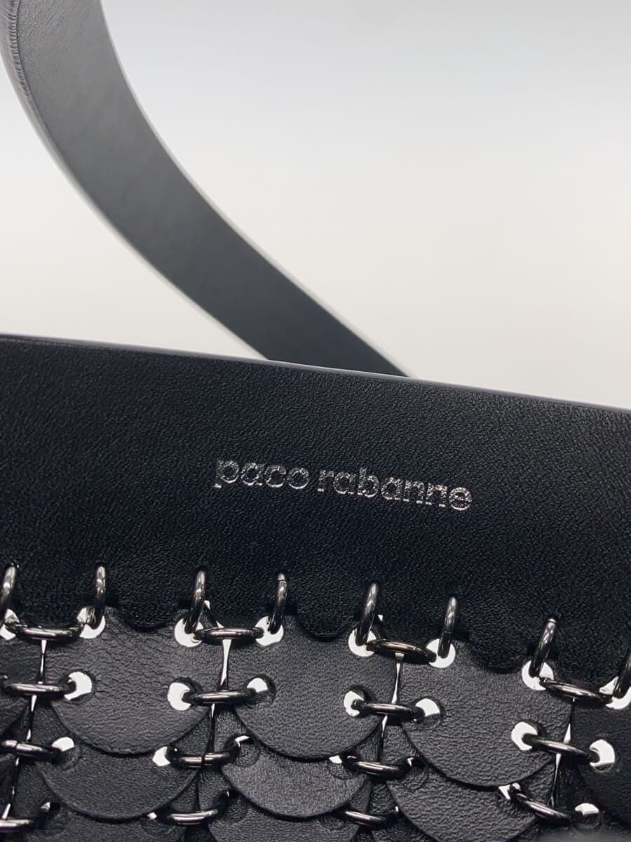 Paco Rabanne shoulder bag leather BLK 5