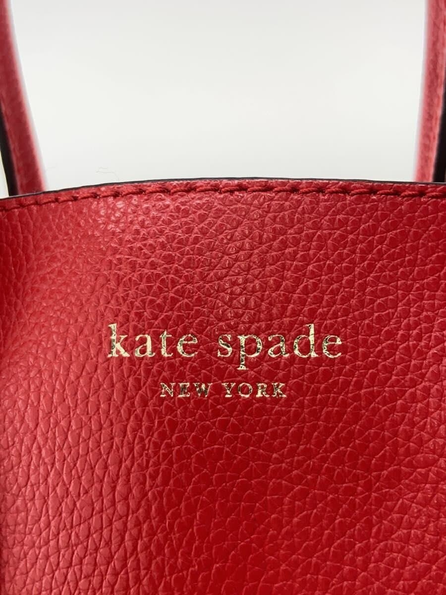 kate spade new york Tote Bag Leather RED 5