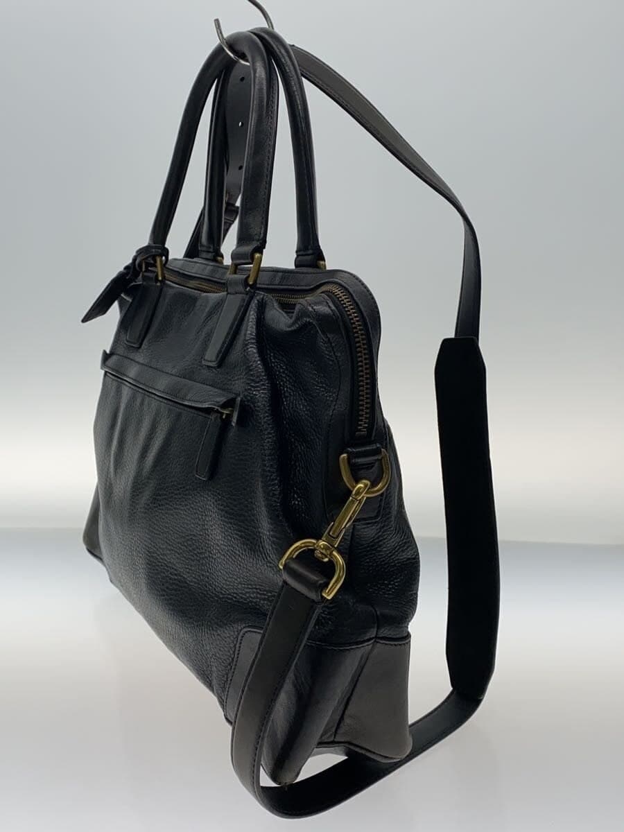 COACH shoulder bag leather BLK 2