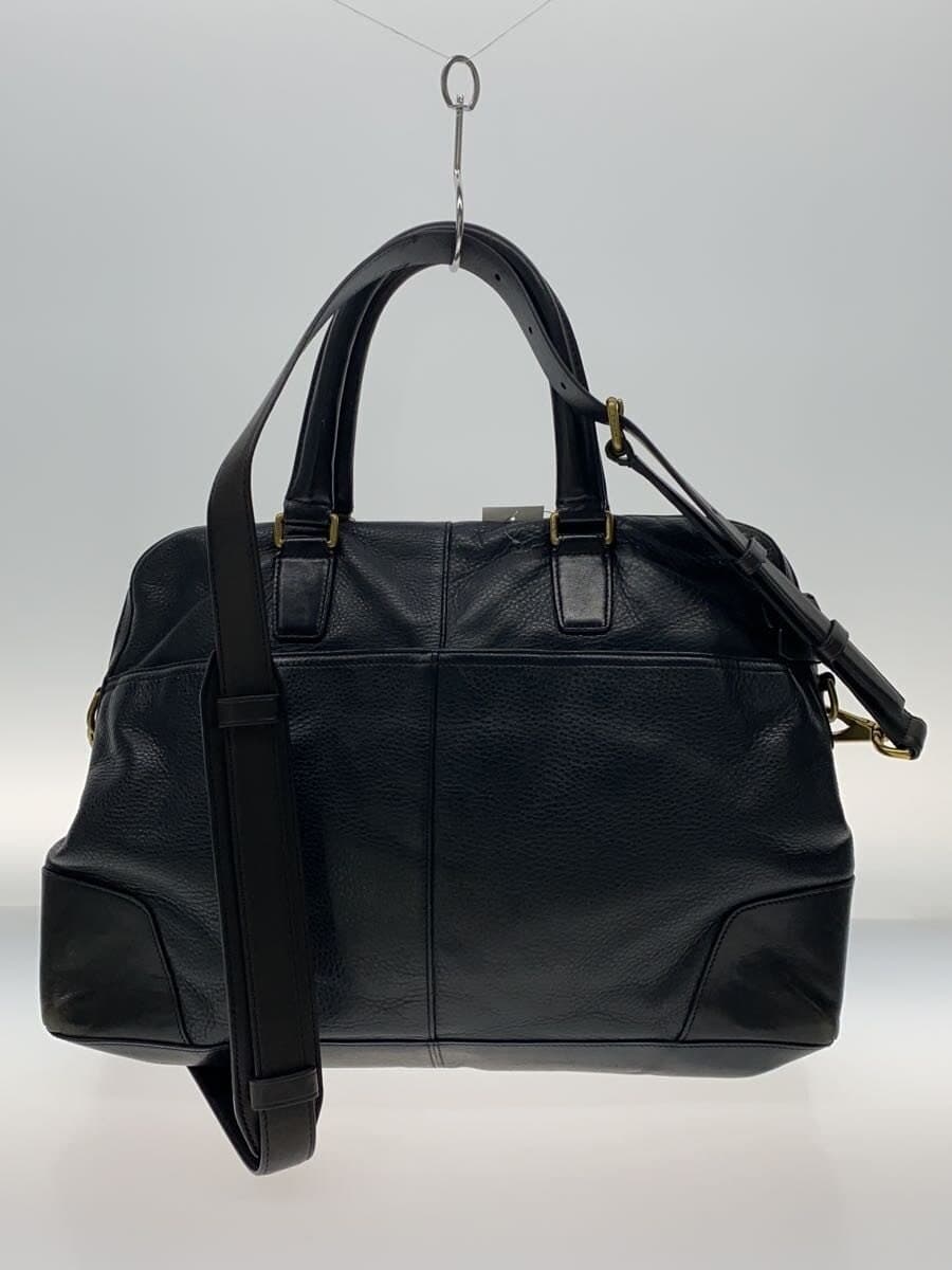 COACH shoulder bag leather BLK 3