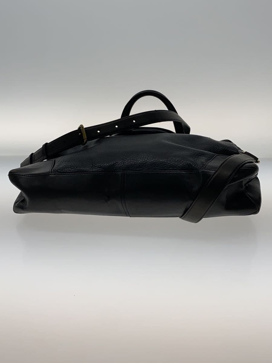 COACH shoulder bag leather BLK 4