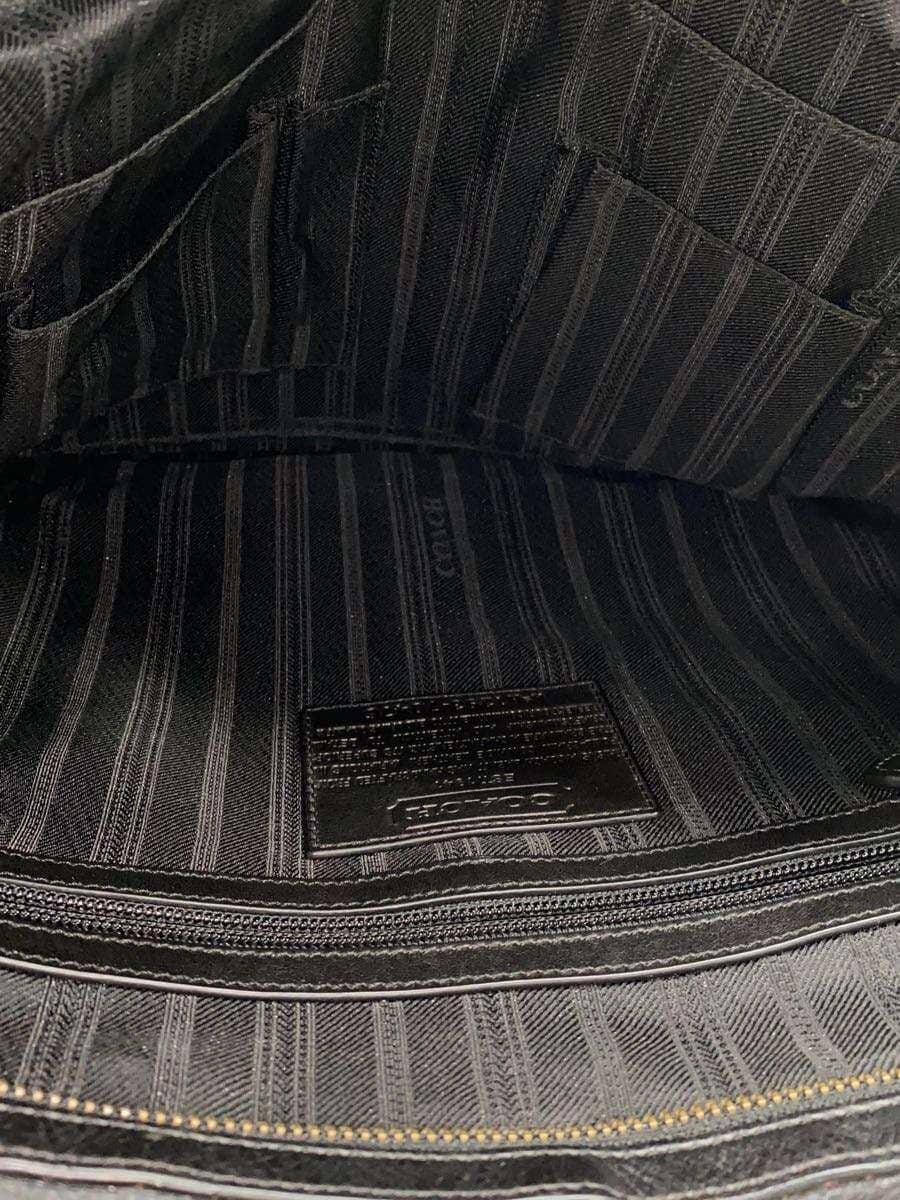 COACH shoulder bag leather BLK 5