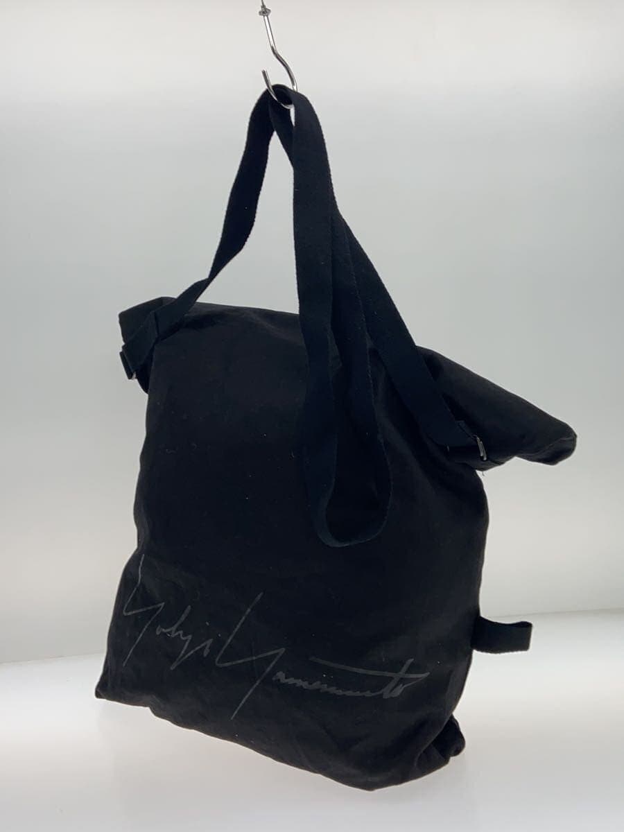 YOHJI YAMAMOTO Shoulder Bag Cotton BLK 2