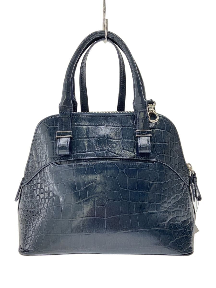WAKO Handbag Leather NVY 2-Way