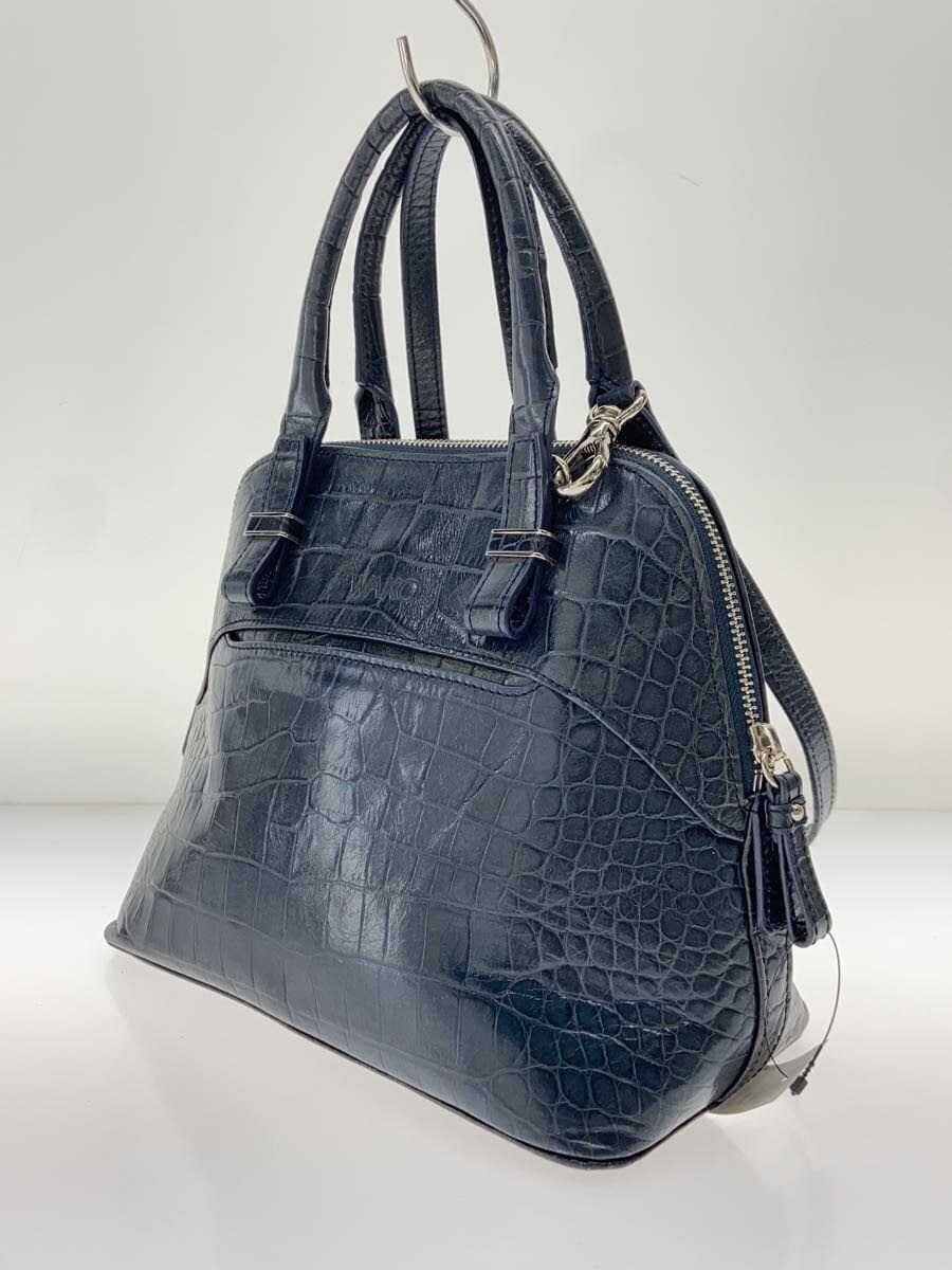 WAKO Handbag Leather NVY 2-Way 2