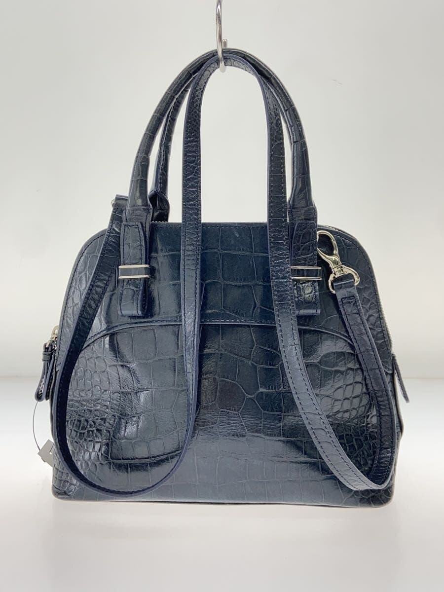 WAKO Handbag Leather NVY 2-Way 3