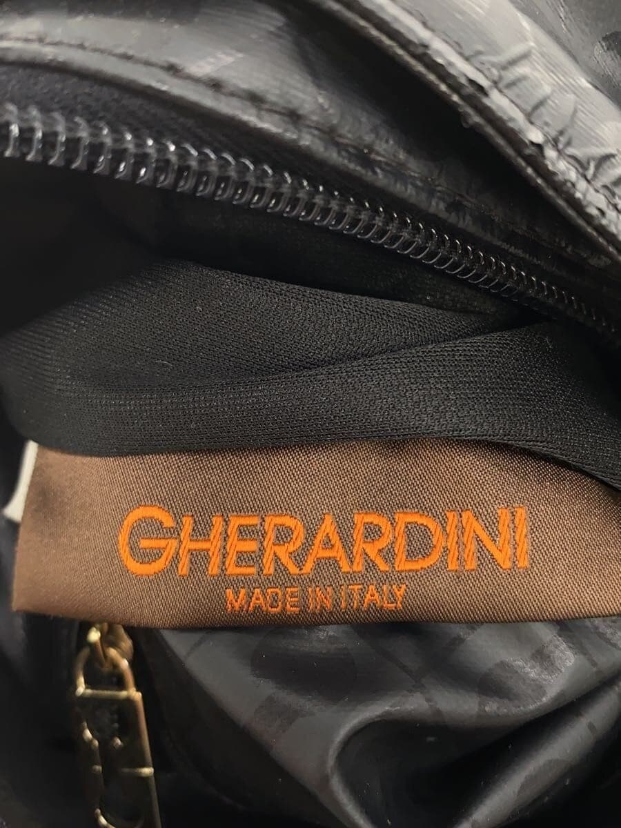 GHERARDINI Shoulder Bag PVC Black All-over pattern 5